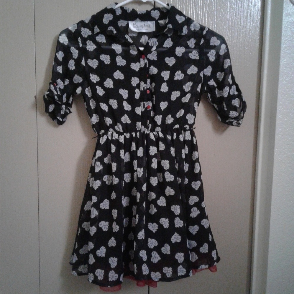 collared heart dress